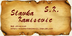 Slavka Kamišević vizit kartica